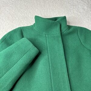 J. Crew‎ Mercantile Wool Blend City Coat Green Funnel Zip Jacket Womens Size 4